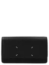 Maison Margiela Logo Chain Wallet Wallets And Card Holders Black In Black