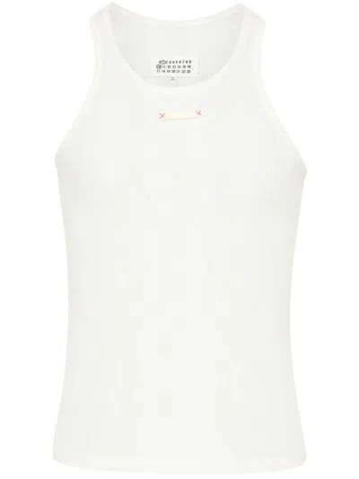 MAISON MARGIELA MAISON MARGIELA LOGO COTTON BLEND TANK TOP