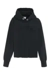 Maison Margiela Logo Cotton Hoodie In Black