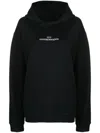 Maison Margiela Black Logo Cotton Hoodie In Black