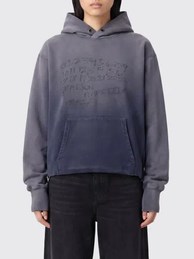 Maison Margiela Hooded Cropped Jacket Distressed Finish Pockets In Gray
