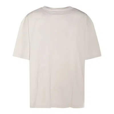 Maison Margiela Round Neck Cotton T-shirt With Contrasting Logo Details In Black