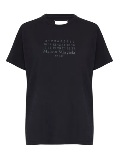 Maison Margiela Black Logo-print T-shirt