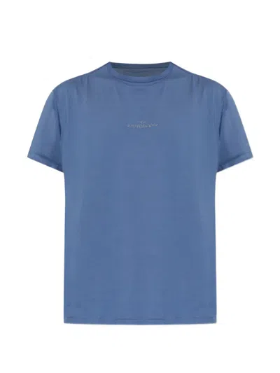Maison Margiela Crew Neck Cotton Jersey Short Sleeve T-shirt In Blue