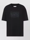 Maison Margiela Classic Black T-shirt With Round Neckline And Short Sleeves In Black