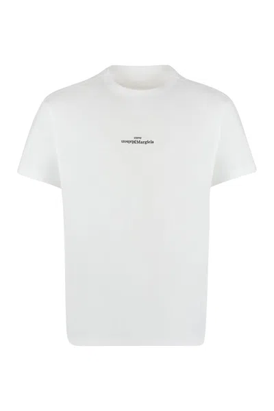 Maison Margiela Logo Cotton T-shirt In White