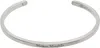 Maison Margiela Logo Cuff Bracelet In Silver