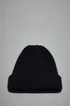 Maison Margiela Logo Detailed Ribbed Beanie In Black