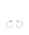 Maison Margiela Logo-reference Earrings In Metallic