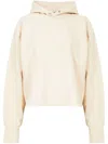 Maison Margiela Logo-embroidered Cotton Hoodie In Neutrals
