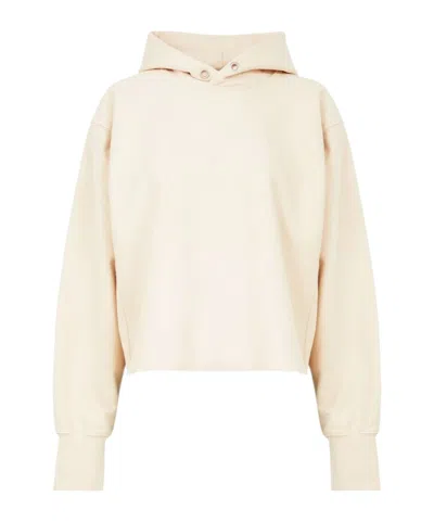MAISON MARGIELA MAISON MARGIELA LOGO DETAILED RAW-CUT HEM HOODIE