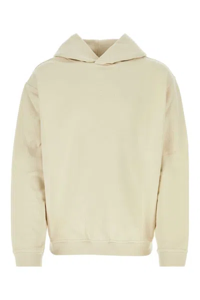 Maison Margiela Logo Embroidered Hoodie In Beige