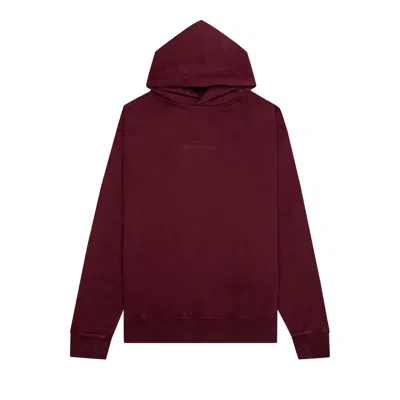 Pre-owned Maison Margiela Logo Embroidered Hoodie 'burgundy' | Men's Size L