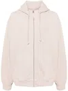 Maison Margiela Oversized Écru Hoodie With Numeric Logo In Pink