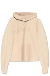Maison Margiela Cotton Sweatshirt With Hood And Ribbed Cuffs In Pink