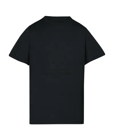 Maison Margiela Logo-embroidered Short-sleeve T-shirt In Black