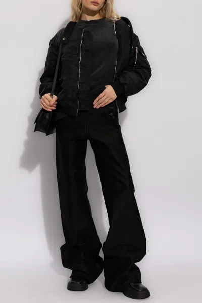 Maison Margiela Logo-embroidered Sweatshirt In Black