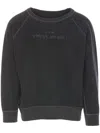 Maison Margiela Faded Black Sweatshirt In Cotton With Logo In Grey