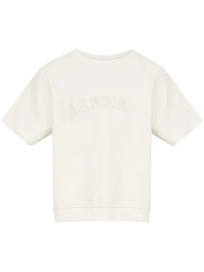 Maison Margiela Logo-embroidered T-shirt In White