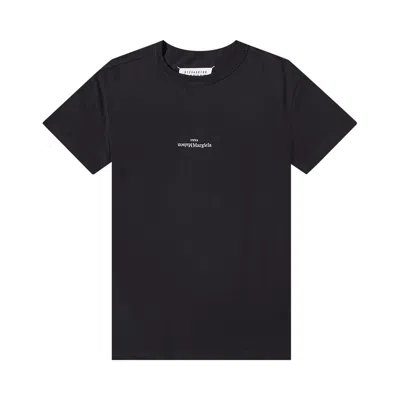 Pre-owned Maison Margiela Logo Embroidered T-shirt 'black' | Men's Size 32