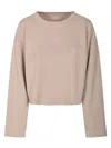 Maison Margiela Reverse Cotton Sweatshirt Nude In Pink