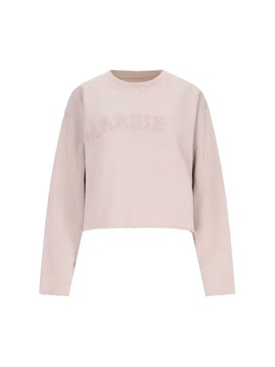 Maison Margiela Sweatshirt With Logo In Pink