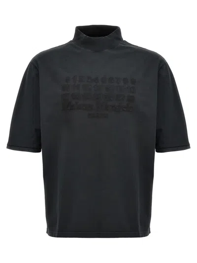 Maison Margiela Logo Embroidery T-shirt In Gray