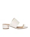 Maison Margiela Mm6 Leather Thong Sandals With Lacquered Heel 5cm
