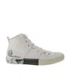 Maison Margiela Logo High-top Casual Sneakers In Gray