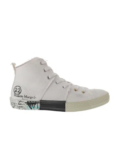 Maison Margiela Logo High-top Casual Sneakers In Gray