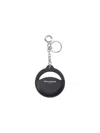 Maison Margiela Logo Keyring In Black