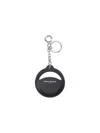 Maison Margiela Logo Keyring In Black