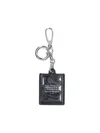 Maison Margiela Leather Key Case Rectangular Shape Keyring In Black
