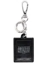 Maison Margiela Leather Keychain In Black
