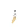 Maison Margiela Logo Leather Keyring Unisex Cream