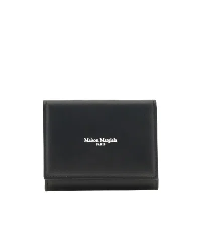Maison Margiela Logo Lettering Wallet In Black
