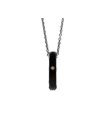 Maison Margiela Logo Necklace In Black