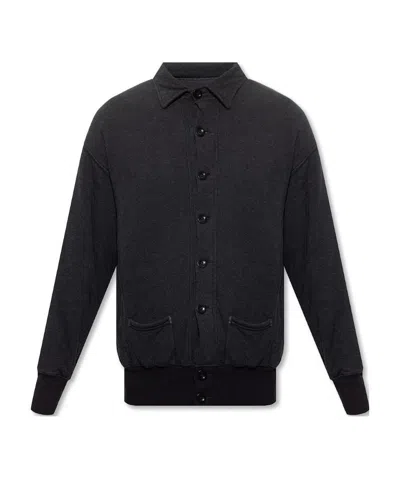 Maison Margiela Logo-patch Cotton Shirt Jacket In Black