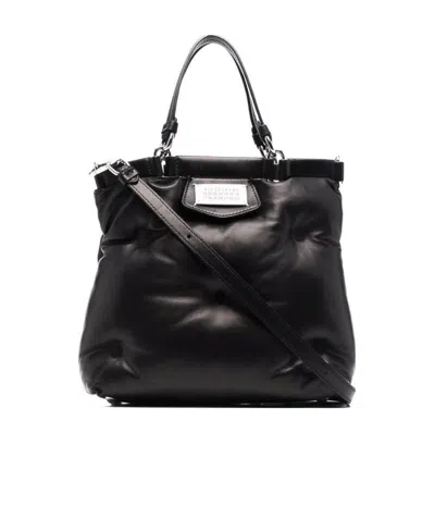 Maison Margiela Logo-patch Detail Tote Bag In Black