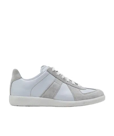 Maison Margiela Logo-patch Lace-up Sneakers In Gray