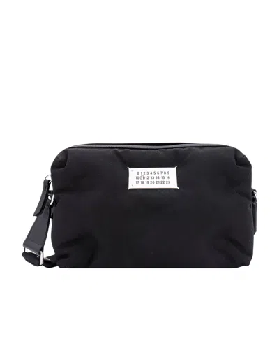 Maison Margiela Logo-patch Padded Shoulder Bag In Black