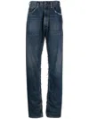 Maison Margiela Ripped Straight-leg Jeans In Indigo