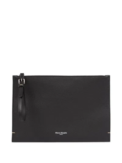 Maison Margiela Logo Pouch In Black