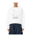 Maison Margiela Embroidered Cotton-jersey Sweatshirt In White