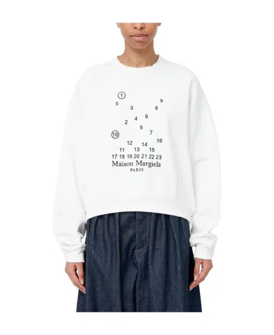 MAISON MARGIELA MAISON MARGIELA LOGO PRINTED CREWNECK SWEATSHIRT