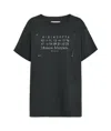 Maison Margiela Cotton Crew Neck T-shirt With Logo Print In Black
