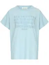 Maison Margiela Logo Print Cotton T Shirt In Blue