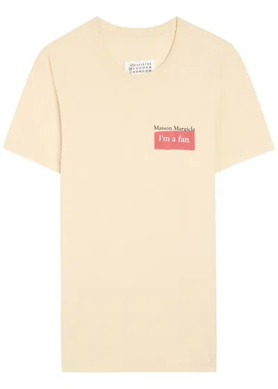 Maison Margiela Logo-print Cotton T-shirt In Neutral