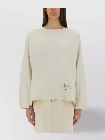 MAISON MARGIELA LOGO PRINT CREW NECK SHIRT