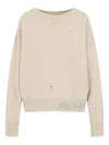 Maison Margiela Sweatshirt With Handwritten Logo Unisex In Neutrals